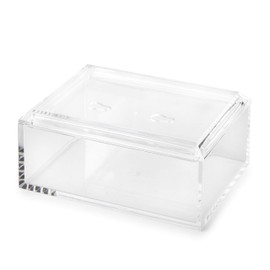 Huang Acrylic Rectangular Jewelry Box with Lid (5x7 Photo Lid)