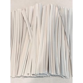 2000 11" Twist Ties Plastic Coated No Rip Paper Ties Cello General Use (White)