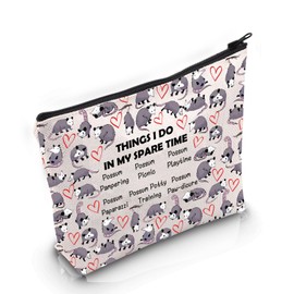 VAMSII Opossum Lover Gift Things I Do In My Spare Time Opossum Makeup Bag Opossum Owner Cosmetic Bag Opossum Merch (Things I Do In My Spare Time Opossum M)