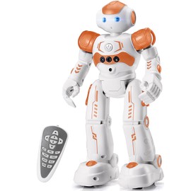 KingsDragon RC Robot Toys for Kids, Gesture & Sensing Programmable Remote Control Smart Robot for Age 3 4 5 6 7 8 Year Old Boys Girls Birthday Gift Present,Orange