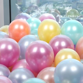 Tourima Luftballons Geburtstag 50 Stück Doppellagige, fluoreszierende Geburtstagsballons Mix Premium Ballons aus 100% reinem Naturlatex Heliumballons bunt