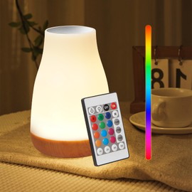 LHYueTong Night Light,13 RGB Colors & 5 Brightness, USB Rechargeable Desk Lamp, Remote Control Dimmable Night Light with RGB Color Changing,Portable Lamp for Baby, Bedroom, Living Room