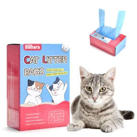 Bilibara Cat Litter Bags, 120 Count, Ultra Thick, Scented, Leak-Proof, Disposable, 15 Liters Capacity