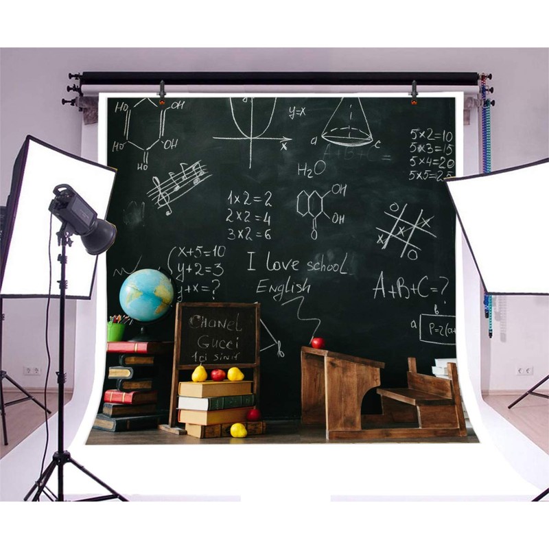 Yeele 6x6ft School Classroom Backdrop for Photography Class Blackboard Graduation