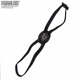 Snoopy Suitcase Belt, Convenient Travel Goods, Made in Japan, Carrying Bag, Closing Belt, Easy to Fix, Round, Black