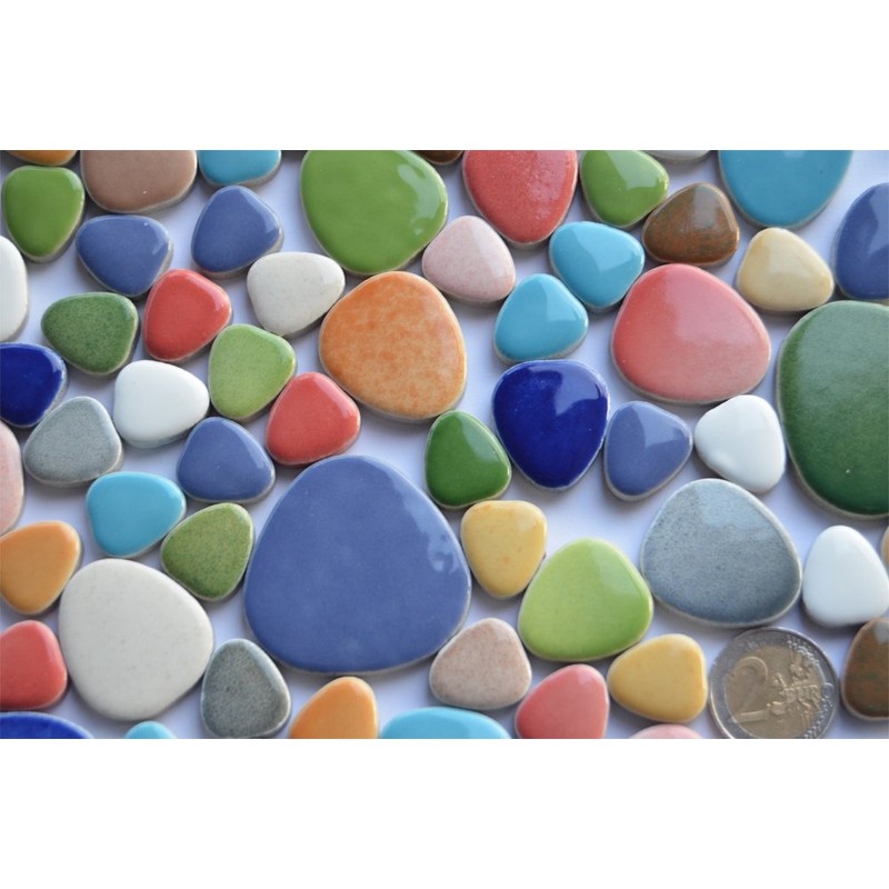 Pebbles Mosaic Stones 60 Pieces Approximately 300 g Colour Selection