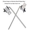 2 Pack Exhaust Hanger rod Stainless Steel 90 Degree Bent