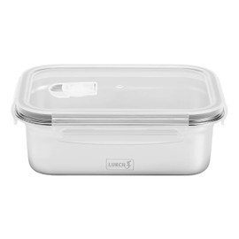 Lurch 240893 Lunch Box Safety/Storage Box Made of High-Quality Stainless Steel with BPA-Free Plastic Lid 1200 ml