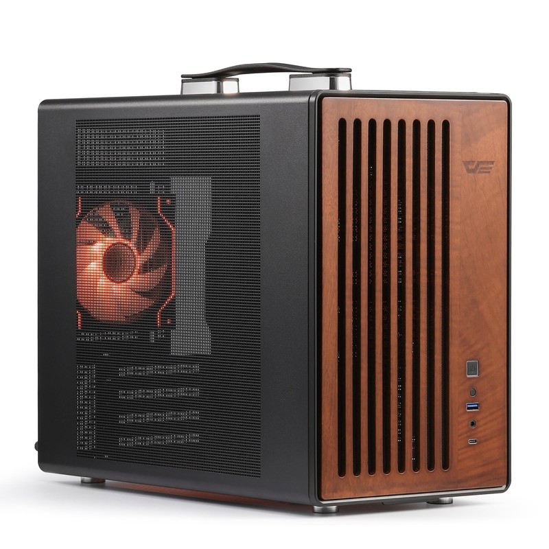 darkFlash Portable Micro-ATX PC Case with Handle, 1 ARGB PWM