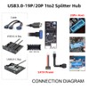 xiwai Dual Ports USB 3.0 19/20Pin & Type-E Female Header