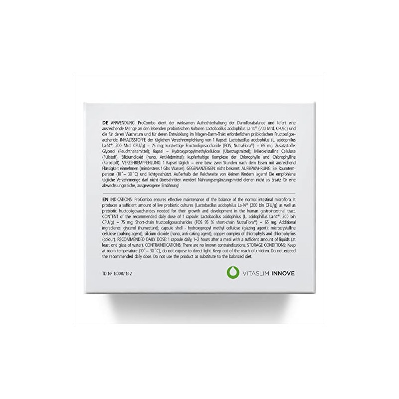 ProCombo The smart synbiotic with targeted alignment of the "good"