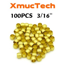 Compression Fitting Ferrule Sleeve, Ferrules Compression Fitting Kit (100pcs 3/16'')