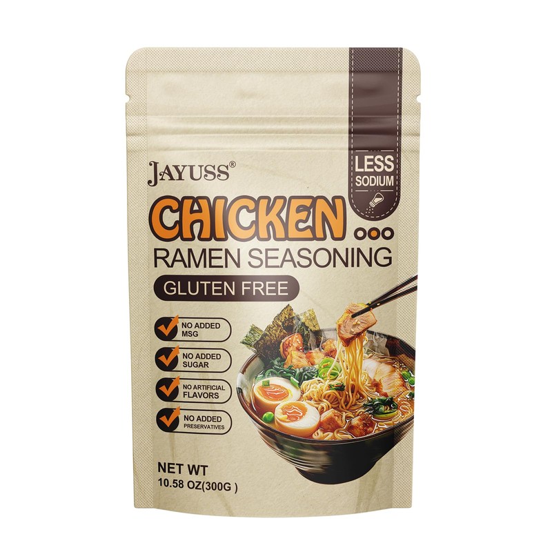JAYUSS Ramen Seasoning Less Sodium Chicken Instant Ramen Seasoning Powder