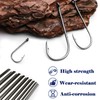 9KM DWLIFE Baitholder Fishing Hooks 50Pcs Double Barbs Worm Hook