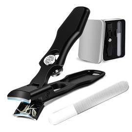 XGIUINI Nail Clippers, Made in Japan, Stainless Steel, Large Opening, High Quality, Splash-Resistant, Sharp, Nail Care, For Kids, Adults, Elderly and the Whole Family, For Hands and Feet with Storage