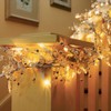 9 Ft Glitter GEM Garland with 100 Clear Lights