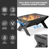 Odoland Camping Campfire Grill, Portable Folding Charcoal Grills, Backpacking BBQ