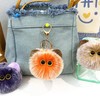 WORKIRAN Plush Cat Keyring, 8 cm, Stuffed Toy Pendant, Handmade,