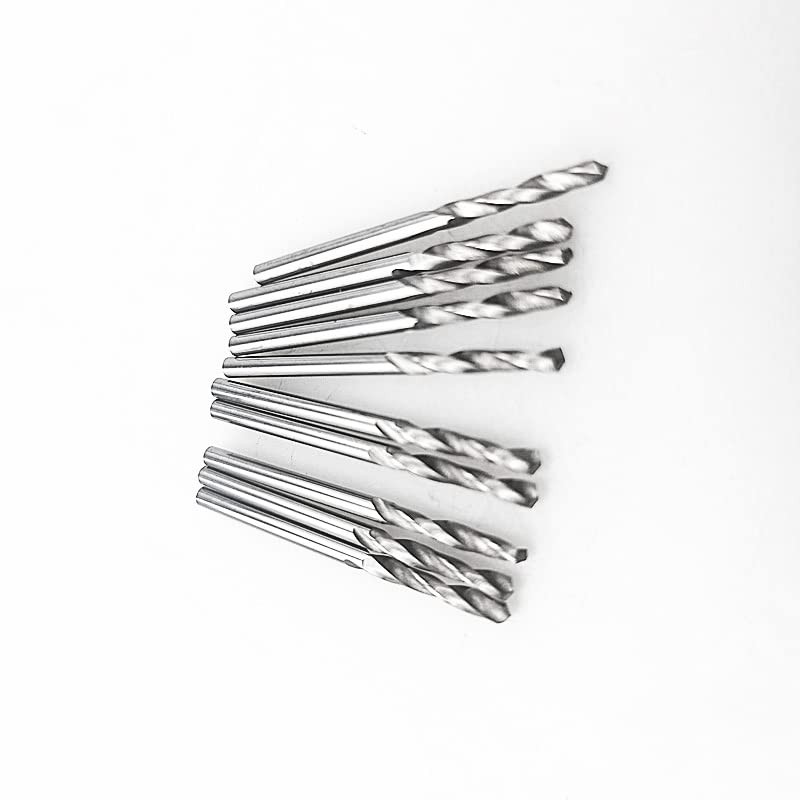 KLOT Industrial Grade 10pcs Solid Carbide Drill Bit 3.175mm 1/8"