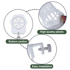 2Pcs Aquarium Plant Holders, Hanging Aquatic Plant Cups Fish Tank Plant Holders with Hook for Aquatic Plant Cultivation and Water Feature Decoration