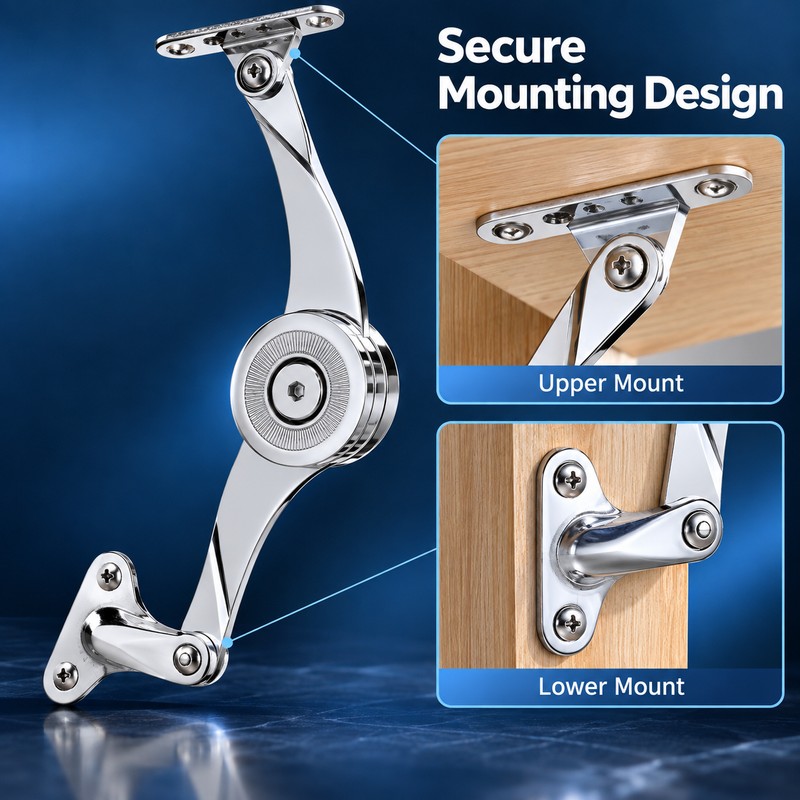 2-Pack Adjustable Hydraulic Lid Support for Lift-Up Cabinets – Random