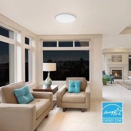 Koda | 15" Close to Ceiling Lights Fixture with Adjustable Color, Dimmable, Adjustable Color Temperature, Bright 1600Lumens LED Ceiling Light, LED Flush Mount Ceiling Light