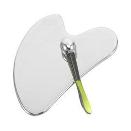 1Set Heart Shaped Stainless Steel Face Massager and Eye Cream Applicator for Skin Care Travel Friendly Gua Tool for Reducing Fine Lines and Dark Circl