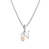 SBI Jewelry Women Initial Letter Necklace Silver N Necklace Gold