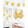 PD-Party 7023213 Plastic Hanging Party Decoration - Congrats, Gold/White, 14