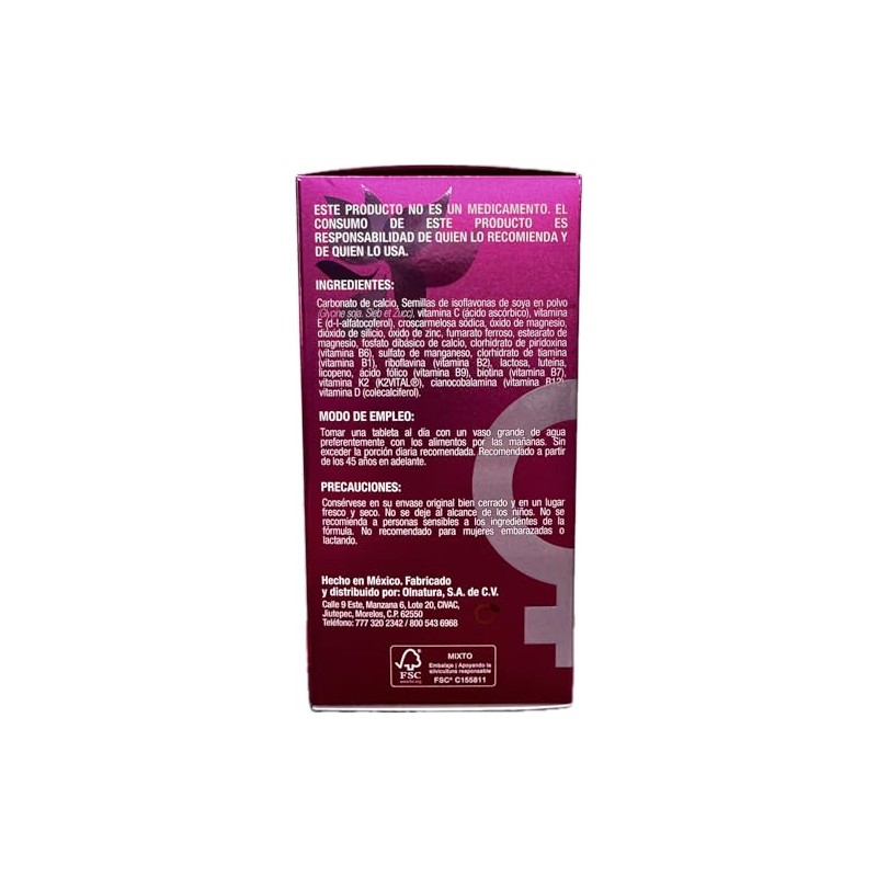 Just Isoflavonas, Suplemento con Vitaminas y Minerales para MUJERES Mayores
