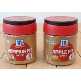 McCormick Apple Pie Spice & Pumpkin Pie Spice Set 1.12 oz Ea Non GMO Lot Of 2