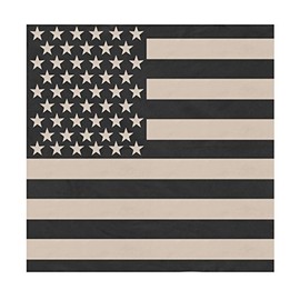 Rothco Subdued US Flag Bandana - 22" x 22" - Khaki/Black