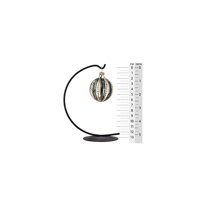 MAROLIN Glass 'Pimple Ball with Blue Stripes' Patinated – German