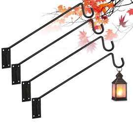 Silintion Heavy Duty Deck Bird Feeder Hanger Hook Wall Mounted 13.3 Inch 4 Pack for Planters,Plants Flower Suet Baskets,Lanterns,Wind Chimes Holiday Decoration