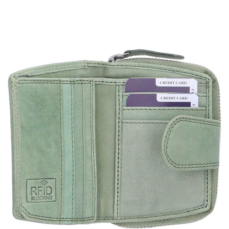 The Skandinavian Brand Leather Wallet Mint, Mint Green, Backpack