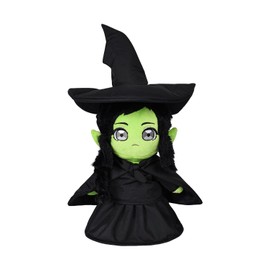 Pacreck Witch Plush Doll Stuffed Animal Witch Wizard Plushies Toy Cute Soft Christmas Pillow Birthday Party Gifts 16.5in (Black)