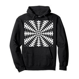 Starlight Beam With Dovetail Pattern White Cut Out Pullover Hoodie