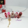 ❗Limited❗ Ruby handmade nail tips - Long Almond / ❗한정❗
