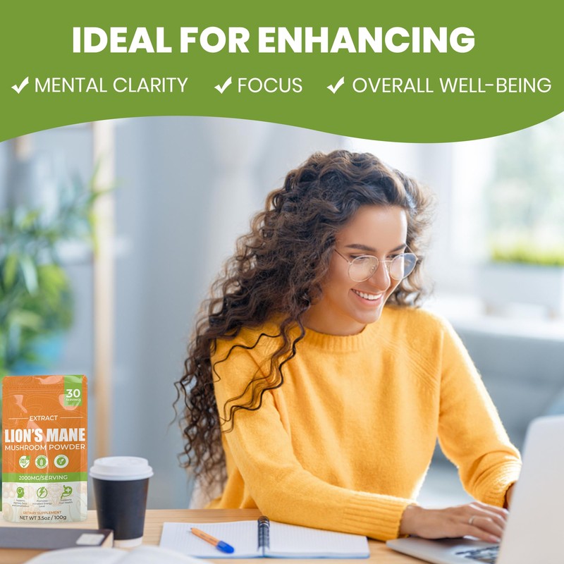 Lion's Mane Mushroom Powder – Premium Natural Supplement for Cognitive