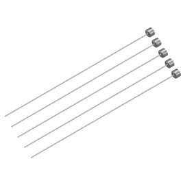 QUARKZMAN Pack of 5 Straight Ejector Pins, 0.8mm (0.031") Diameter, SKD61 Round Tip, 100mm (4") Long for Mechanical Maintenance