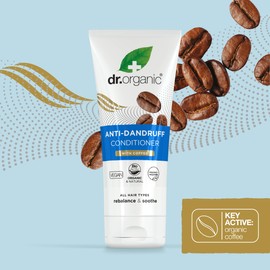 Dr Organic Coffee Anti-Dandruff Conditioner, Healthy Scalp, Mens, Womens, Natural, Vegan, Cruelty-Free, Paraben & SLS-Free, Recycled & Recyclable, Organic, 200ml, Packaging may vary