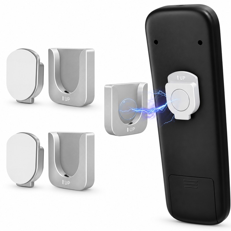 Magnetic Remote Control Holder for Wall Storage – Self-Adhesive, No-Drill
