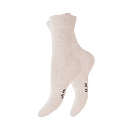 BestSale247 Women's Girls Cotton Socks (10 Pairs) Comfort Band without Elastic Waistband - Choice of Colours, 10 pairs, light brown, denim blue, grey