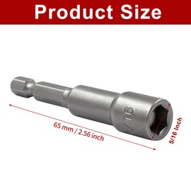 10 Pcs 5/16 Inch/ 8mm Hex Nut Driver Magnetic Extension Socket Drill Bit Holder, Quick-Change Power Nut Driver Bit Set Hex Shank Drill Bit Holder for Electric Drill