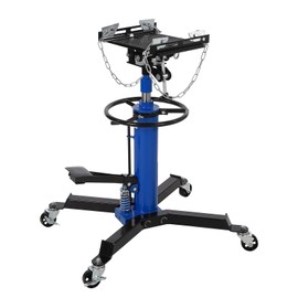 Transmission Jack,1/2Ton/1100lbs Capacity Hydraulic Telescopic Transmission Jack, 2-Stage Floor Jack Stand with Foot Pedal, 360° Swivel Wheel, Garage/Shop