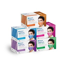 Medicom ME-2051 SafeMask Master Series Earloop Mask, Level 1, Shape, (Pack of 500)