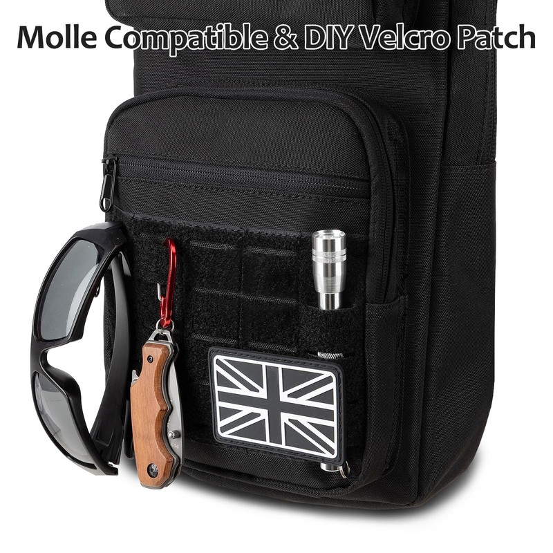 Hydration Backpack Tactical with 3l Water Bladder: Hiking MOLLE Military