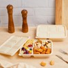 Havawish 30 Pack(60 Pcs) 5 Compartments Compostable Plates with Lids