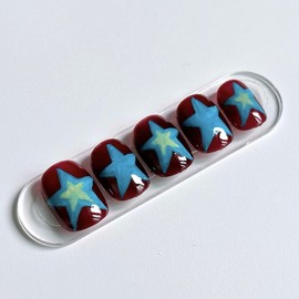 06:10AM, Blue Fragment Spawn |Retro star nail - stiletto / 06:10AM, 푸른 조각의 산란 | 레트로 스타 네일 - 스틸레토
