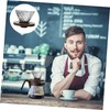 Gatuida 1Pc Smoke Grey Glass Coffee Pot with Walnut Base